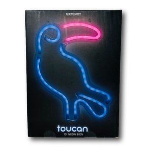 Toucan 15" Neon Wall Sign Tropical Bird Bar Man Cave
